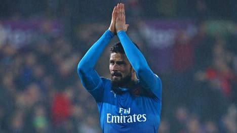 Olivier Giroud spielte am Dienstagabend noch für den FC Arsenal gegen Swansea