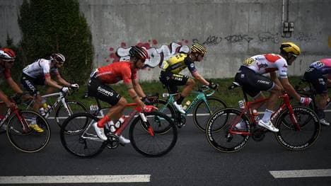 Tony Martin (gelbes Trikot) fuhr lange in der Ausreißergruppe mit