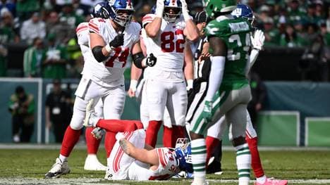 Giants-Rookie Cam Skattebo musste ins Krankenhaus gebracht werden