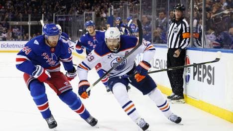 Draisaitl (r.) blieb in New York ohne Scorerpunkt