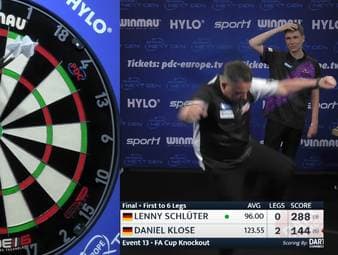 Daniel Klose sorgt bei der PDC Europe Next Gen weiter für Furore. Im Finale des 13. Turniers der Saison in Sindelfingen wirft der 46-Jährige einen 9-Darter. Es ist erst das zweite perfekte Leg in der Geschichte der Next Gen.