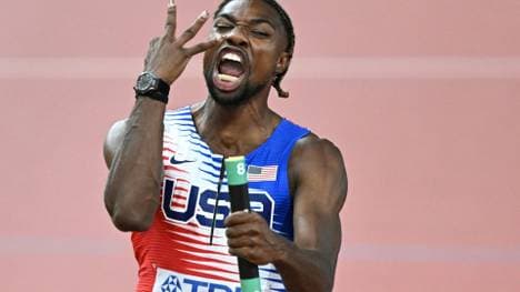 Sprint-Star Noah Lyles siegte auch mit der Staffel
