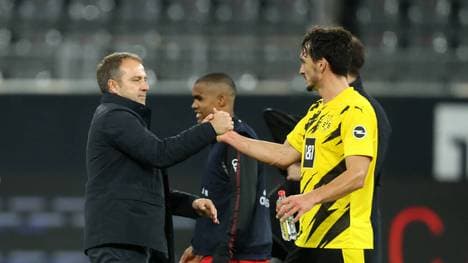 Bundestrainer Hansi Flick (l.) mit Mats Hummels