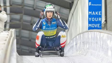 Madeileine Egle im Eiskanal