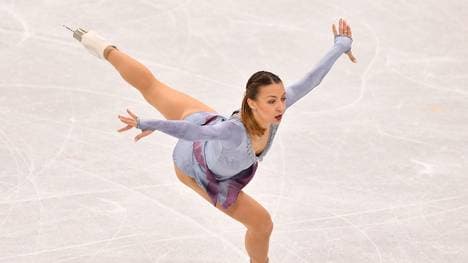 Nicole Schott während ihrer Kür bei Olympia