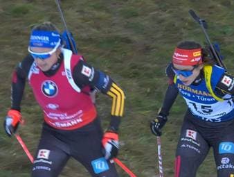 Beim Massenstart der Frauen wird das Rennen beim letzten Schießen zum Krimi. Das Deutsche Trio um Franziska Preuß, Vanessa Voigt und Anna Weidel erreichen allesamt die Top-10. 