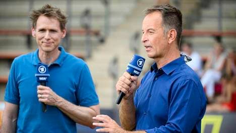 Frank Busemann (l.) und Claus Lufen begleiteten die Leichtathletik-WM für die ARD