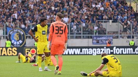 Nach Abpfiff ist die Enttäuschung bei den Borussen groß