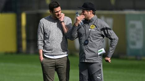 Kehl (l.) und Trainer Terzic
