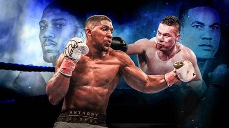 Anthony Joshua (l.) und Joseph Parker kämpfen um drei Weltmeister-Titel