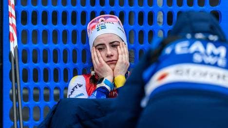 Ebba Andersson zeigte sich nach ihrem Sturz sehr enttäuscht 