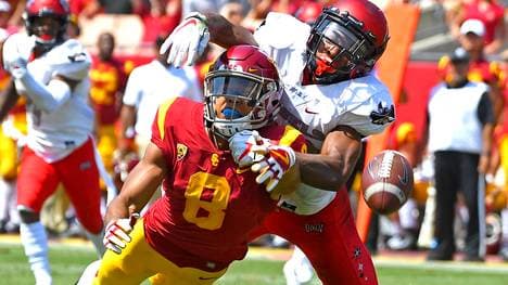 Amon-Ra St. Brown (hier beim Spiel gegen UNLV) velor das Duell mit seinem Bruder Osiris St. Brown