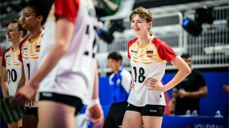 Leana Grozer freut sich über ihren ersten Einsatz in der Volleyball-Nationalmannschaft
