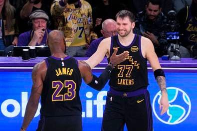 Gala von LeBron und Doncic