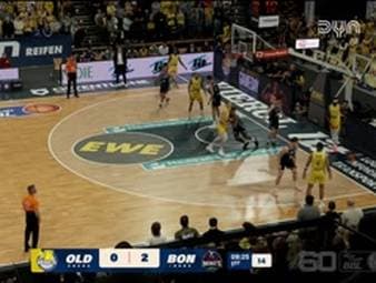 Spiel Highlights zu EWE Baskets Oldenburg - Telekom Baskets Bonn