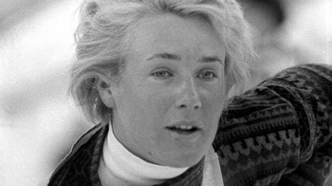 Heidi Biebl ein Jahr nach ihrem Olympiasieg 1960