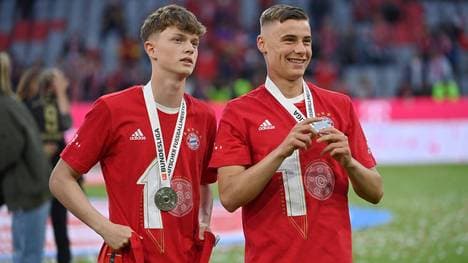 Gabriel Vidovic (r.) und Paul Wanner gelten als größte Talente beim FC Bayern