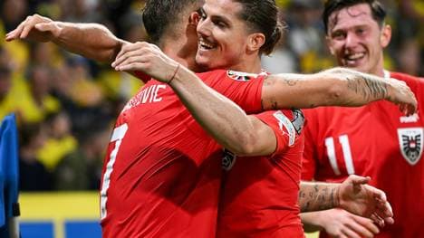 Marcel Sabitzer (M.) und Michael Gregoritsch (r.)