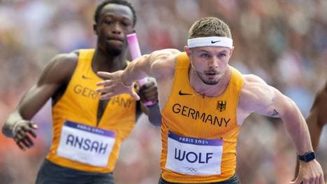 Die deutsche Staffel mit Owen Ansah (l.) und Yannick Wolf ist raus