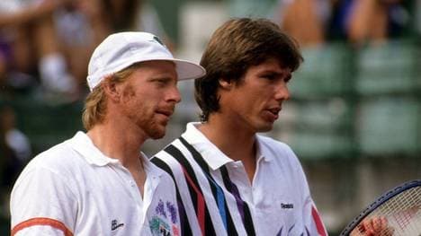 Michael Stich (re.) und Boris Becker bei den Olympischen Spielen 1992 in Barcelona