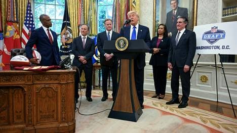 Wichtige Botschaft: Donald Trump bei der Verkündung