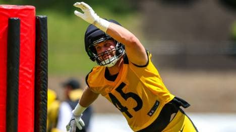 Julius Welschof im Practice Squad der Steelers