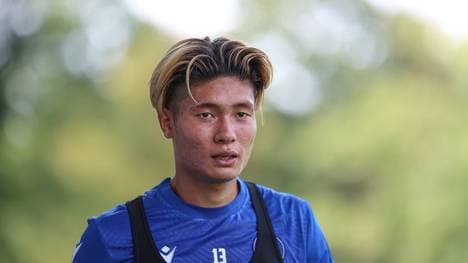 Fukuda im Training der Karlsruher