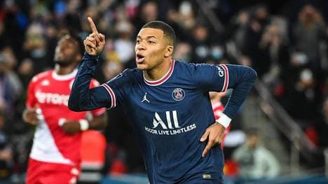 Kylian Mbappé erzielte gegen Monaco einen Doppelpack
