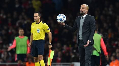 Pep Guardiola im Spiel beim FC Arsenal