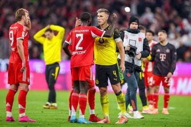 Ein Dominostein wackelt