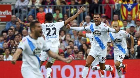 Deportivo La Coruna sicherte sich mit dem 2:2 in Barcelona die Klasse