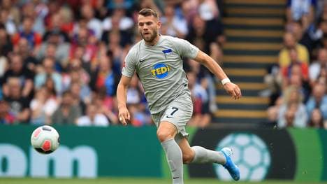 Eduard Löwen feierte mit Hertha Berlin einen klaren Sieg