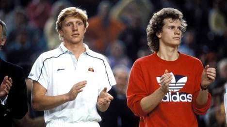 Michael Westphal (r.) vertrat Deutschland zusammen mit Boris Becker beim Davis Cup