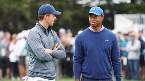 Auf Mission: Tiger Woods (r.) und Jordan Spieth (l.)