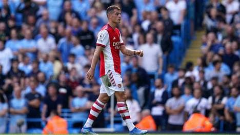 Arsenals Kapitän Granit Xhaka hat gegen Manchester City mal wieder Rot gesehen