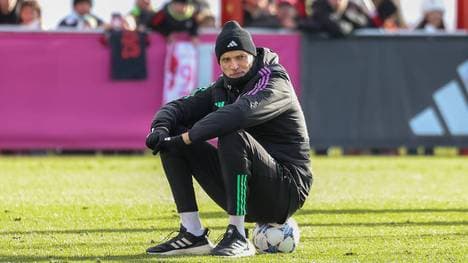 Thomas Tuchel beim Training am Sonntag