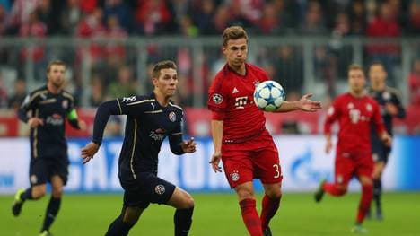 Joshua Kimmich (r.) spielt gegen Dinamo Zagreb erstmals von Beginn an in der Champions League