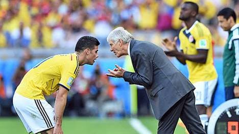Jose Pekerman (r.) erreichte bei der WM 2014 mit Kolumbien das Viertelfinale
