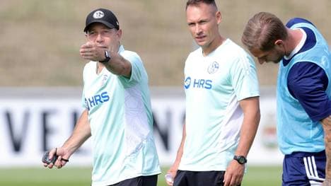 Frank Kramer (l.) im Training der Schalker