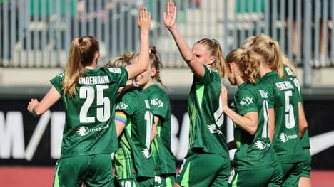 Jubel bei den Frauen des VfL Wolfsburg