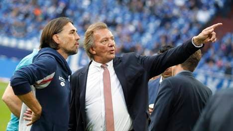 Martin Schmidt und Harald Strutz vom 1. FSV Mainz 05