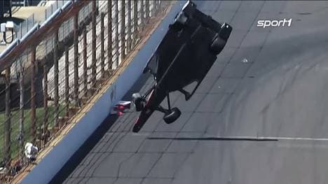 Helio Castroneves überschlägt sich beim Training zum Indy 500