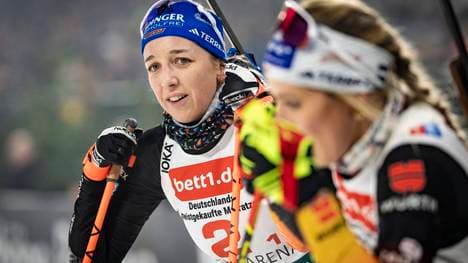 Franziska Preuß sicherte den Staffel-Sieg