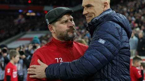 Trainer Steffen Baumgart (l.) war unzufrieden