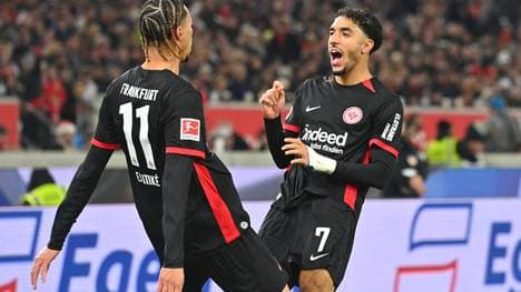 Hugo Ekitiké (l.) und Omar Marmoush begeistern derzeit bei Eintracht Frankfurt