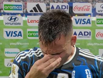 Lautaro Martinez macht sich durch seinen Siegtreffer zum Helden Argentiniens. Nach dem Spiel war der Stürmer sichtlich emotional.