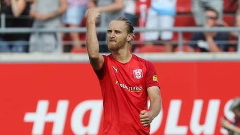 Björn Jopek traf für Halle in Jena