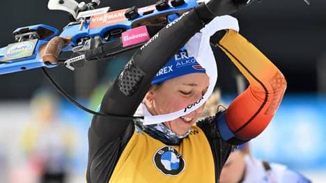 Franziska Preuß erwischt erst das falsche Trikot