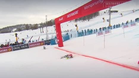 Camille Rast stürzte kurz vor dem Ziel 