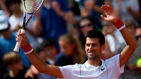 Novak Djokovic steht bei den French Open im Achtelfinale